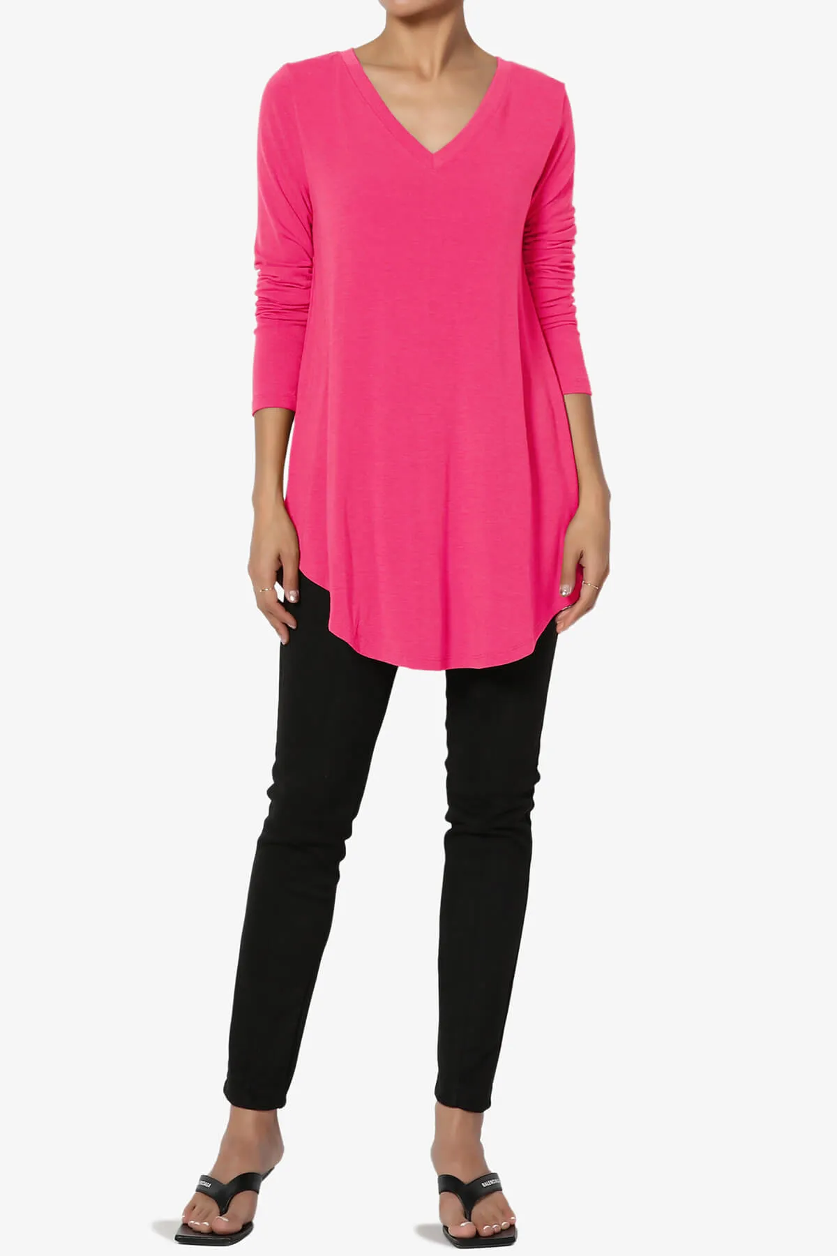 Ramada Long Sleeve Flowy Jersey Top PLUS