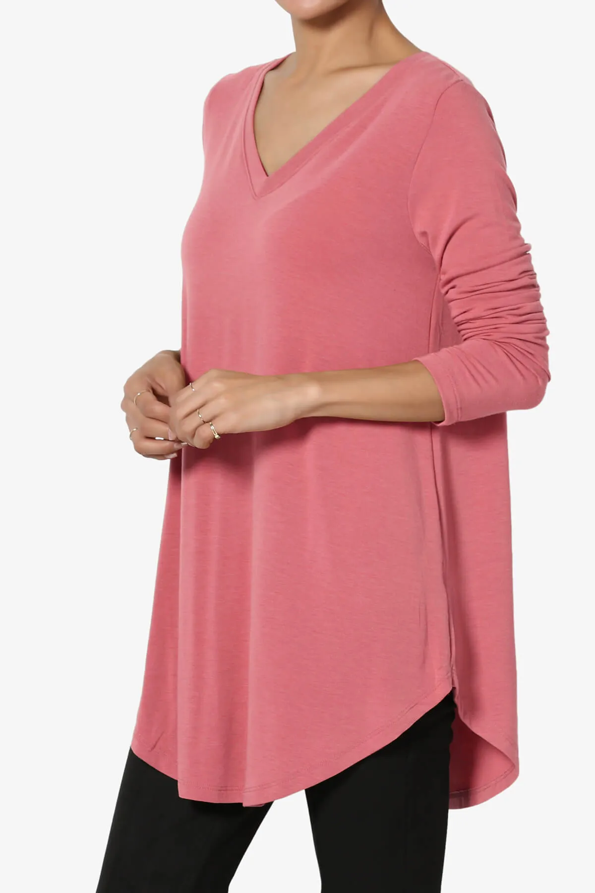 Ramada Long Sleeve Flowy Jersey Top PLUS