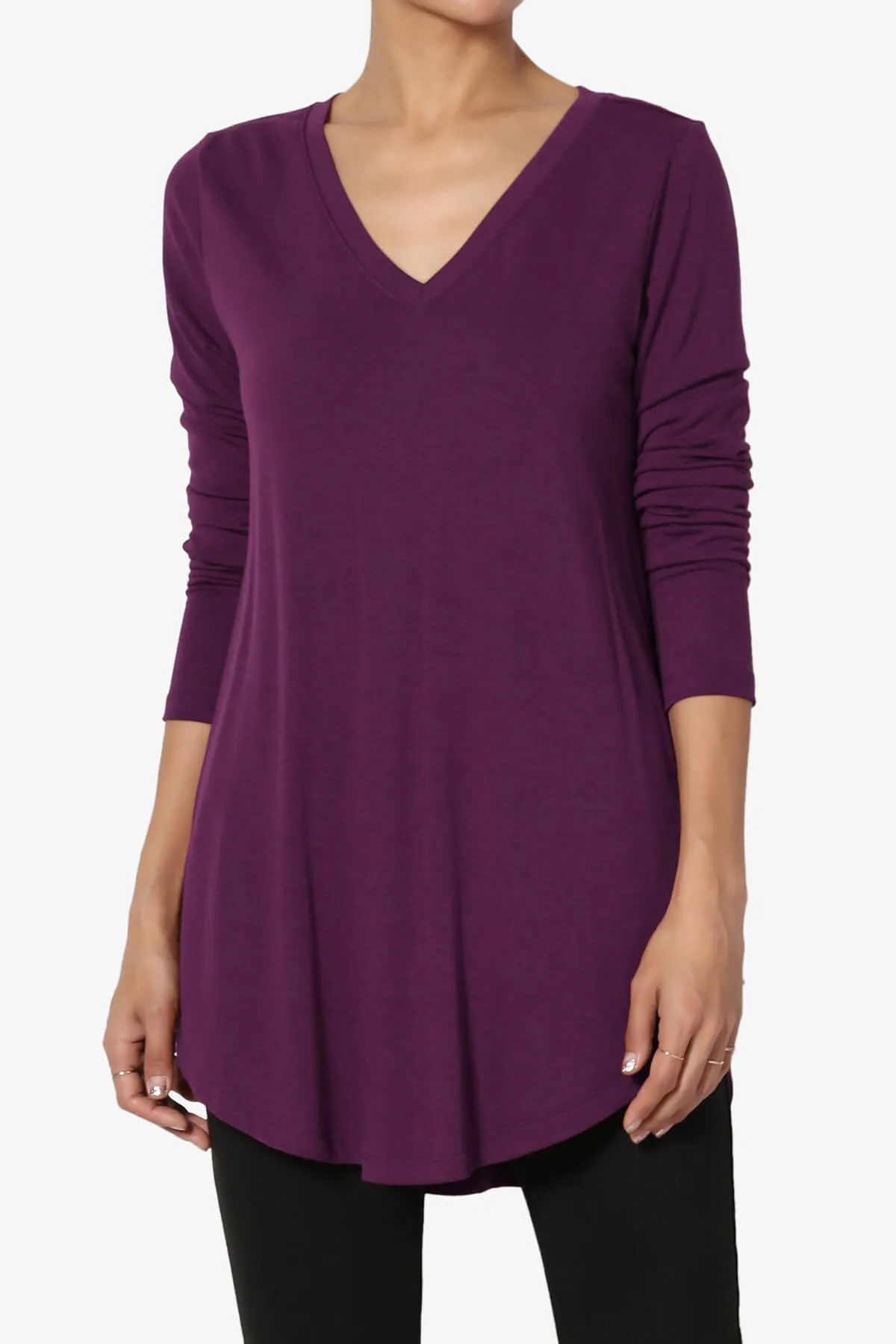 Ramada Long Sleeve Flowy Jersey Top PLUS