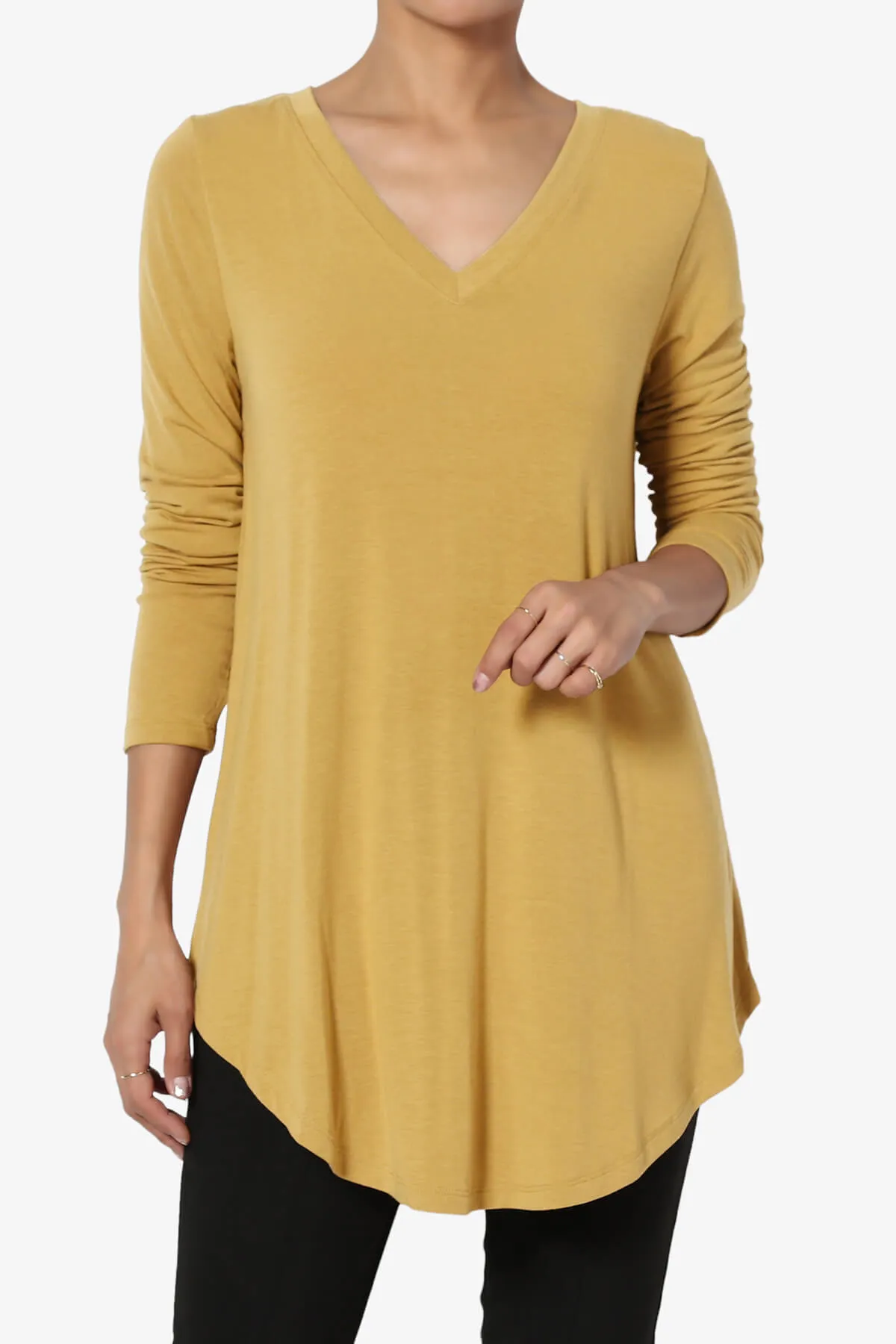 Ramada Long Sleeve Flowy Jersey Top PLUS