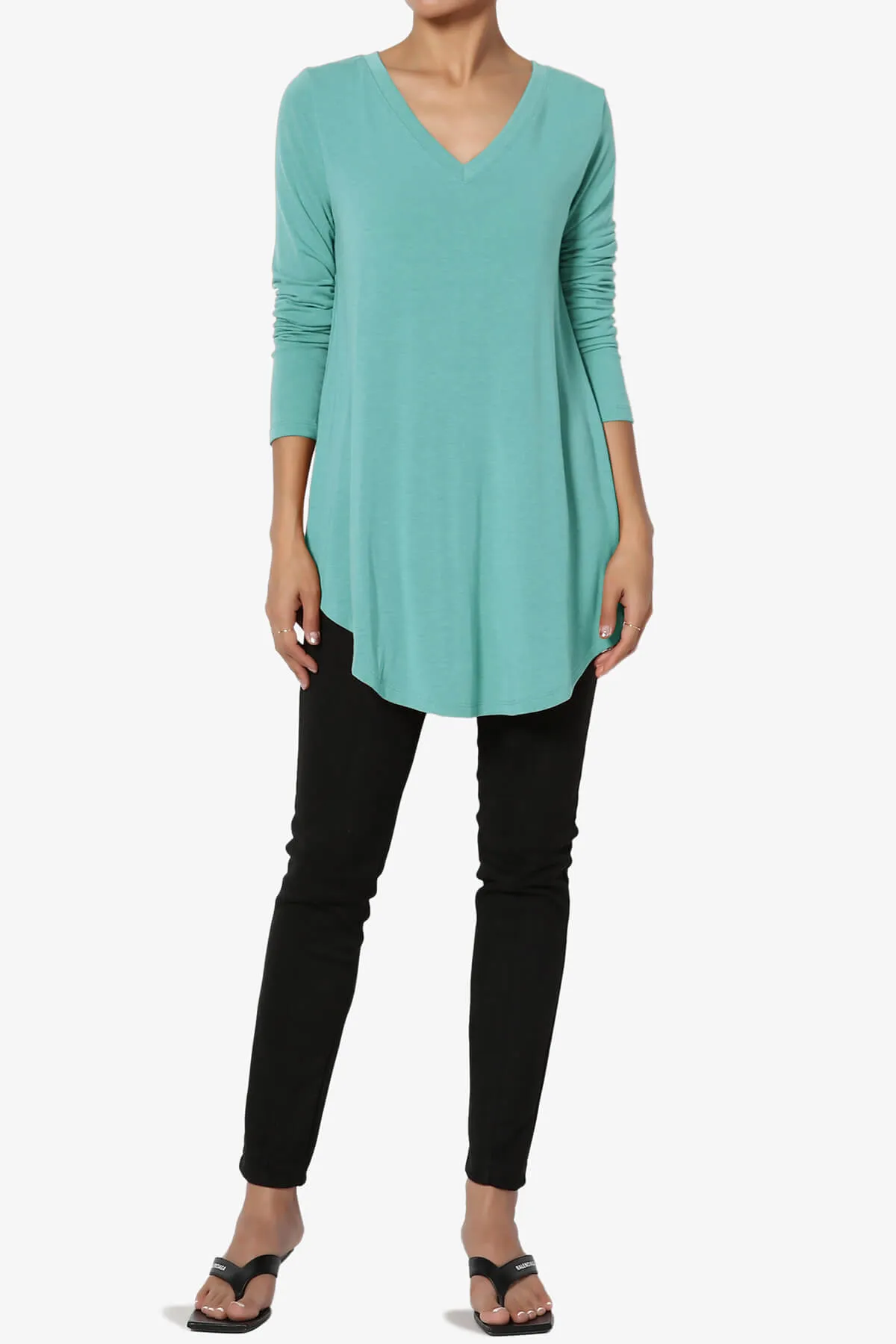 Ramada Long Sleeve Flowy Jersey Top PLUS