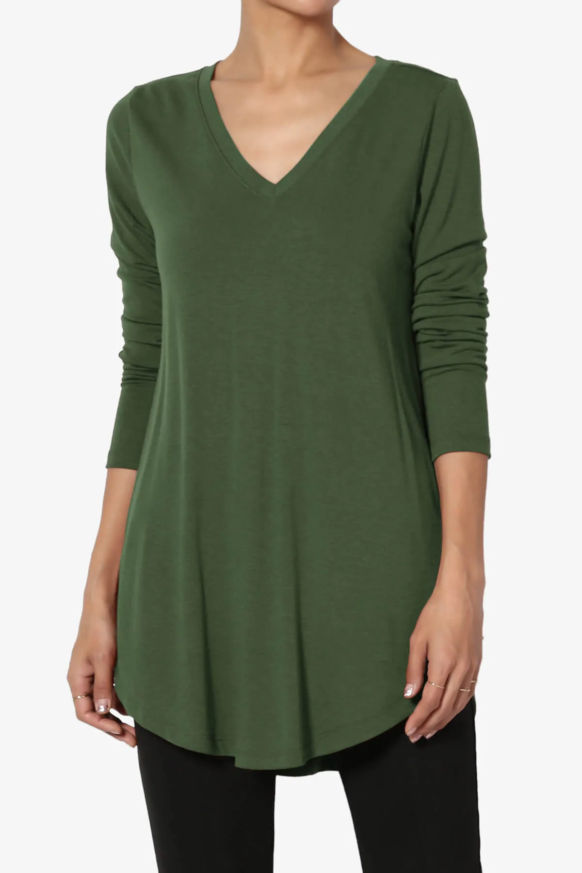 Ramada Long Sleeve Flowy Jersey Top PLUS