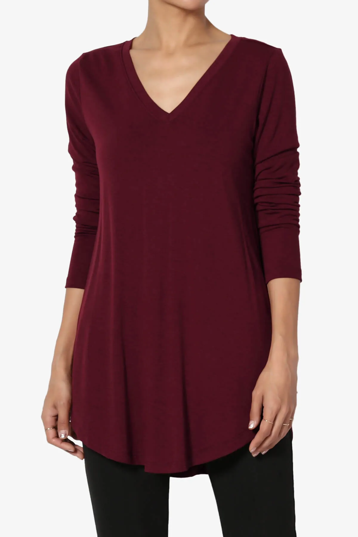 Ramada Long Sleeve Flowy Jersey Top PLUS