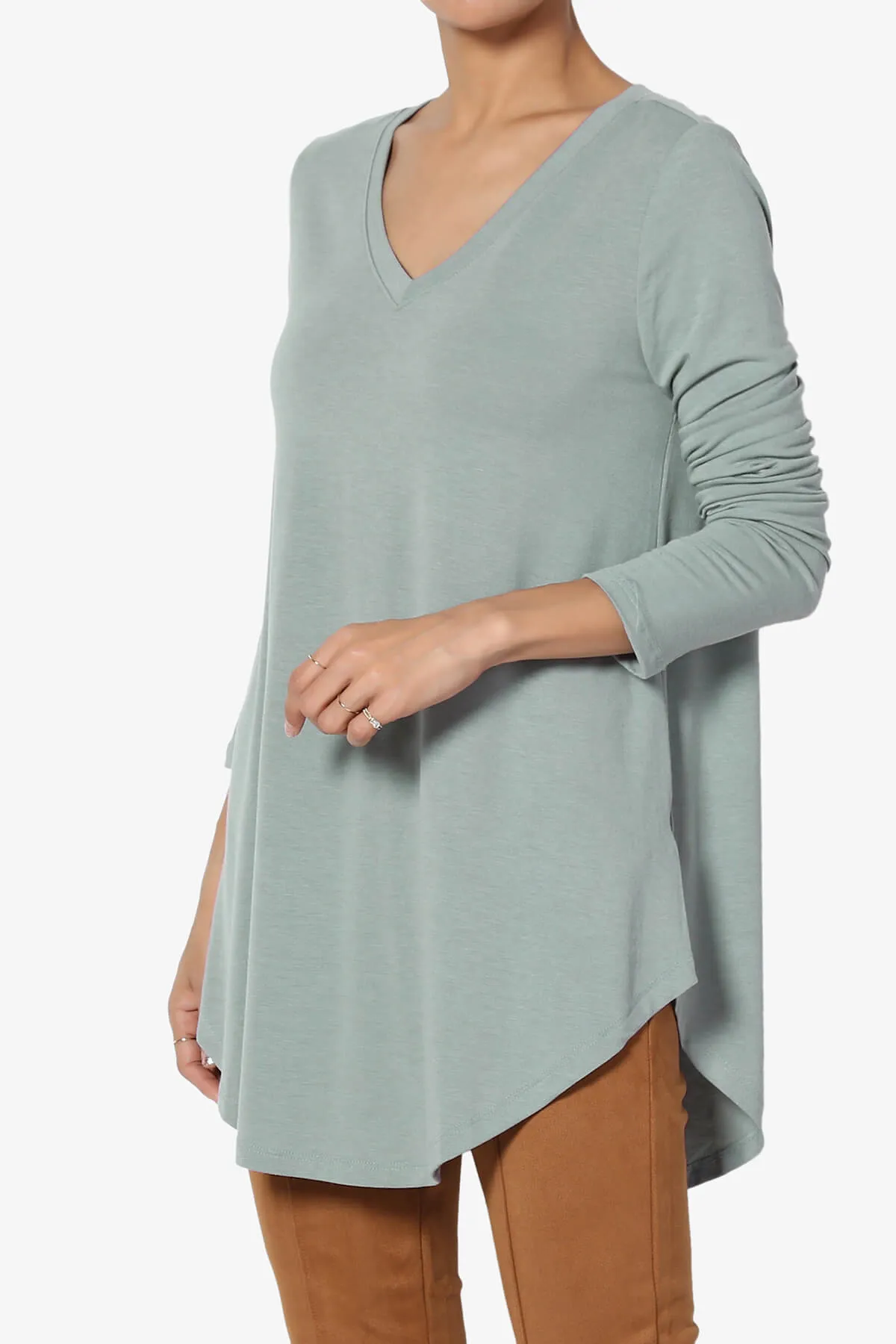 Ramada Long Sleeve Flowy Jersey Top PLUS