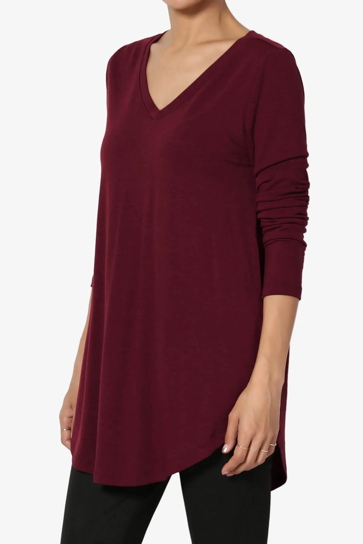 Ramada Long Sleeve Flowy Jersey Top PLUS