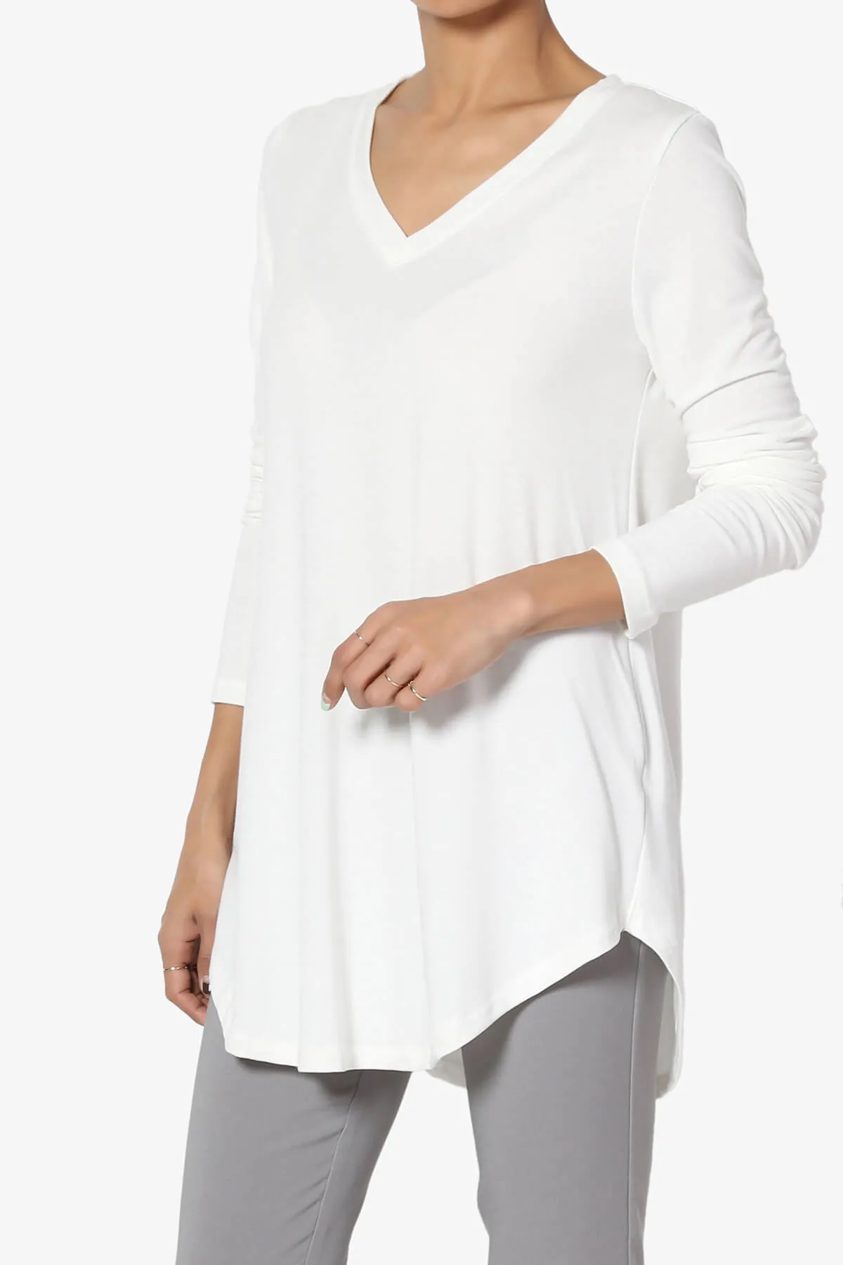 Ramada Long Sleeve Flowy Jersey Top PLUS