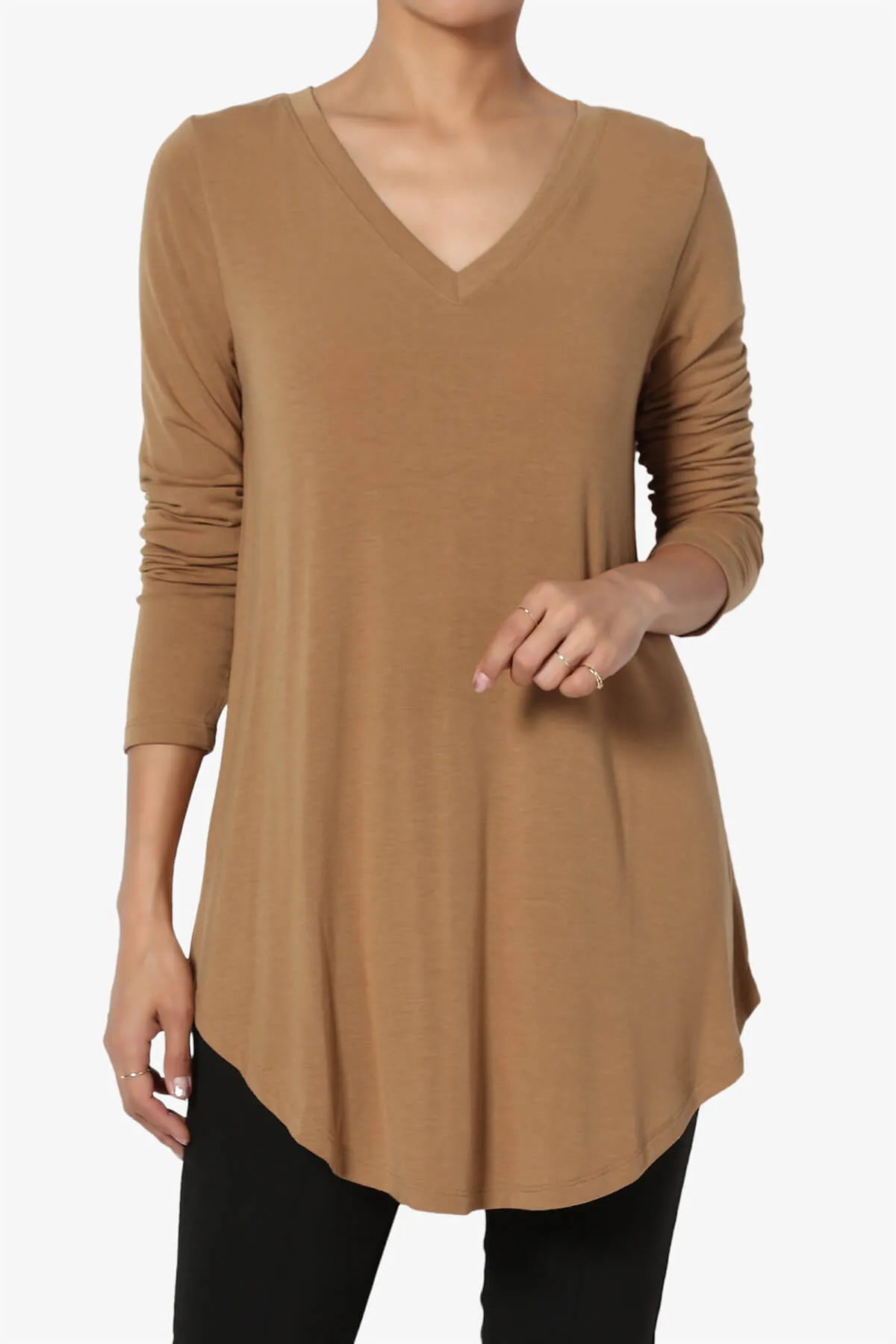 Ramada Long Sleeve Flowy Jersey Top PLUS