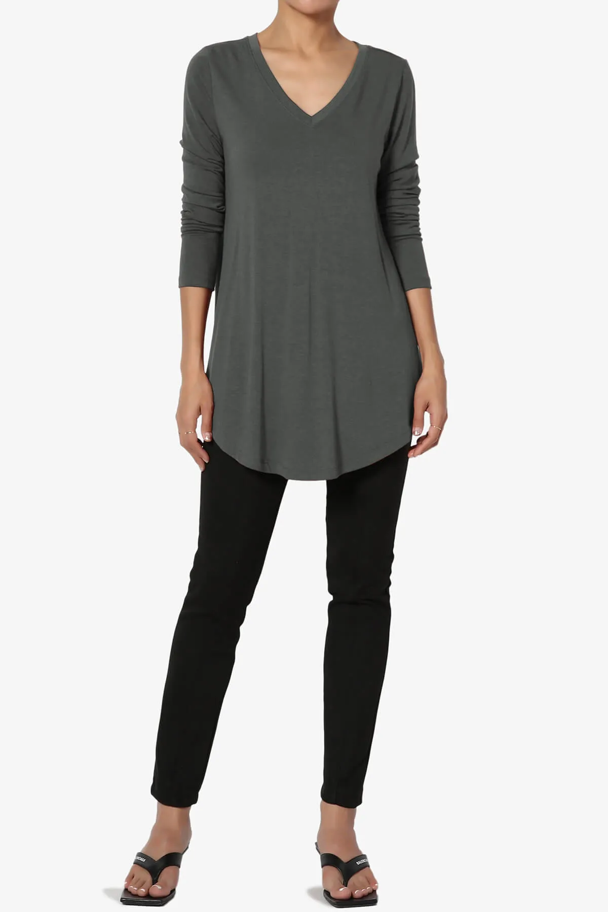 Ramada Long Sleeve Flowy Jersey Top PLUS