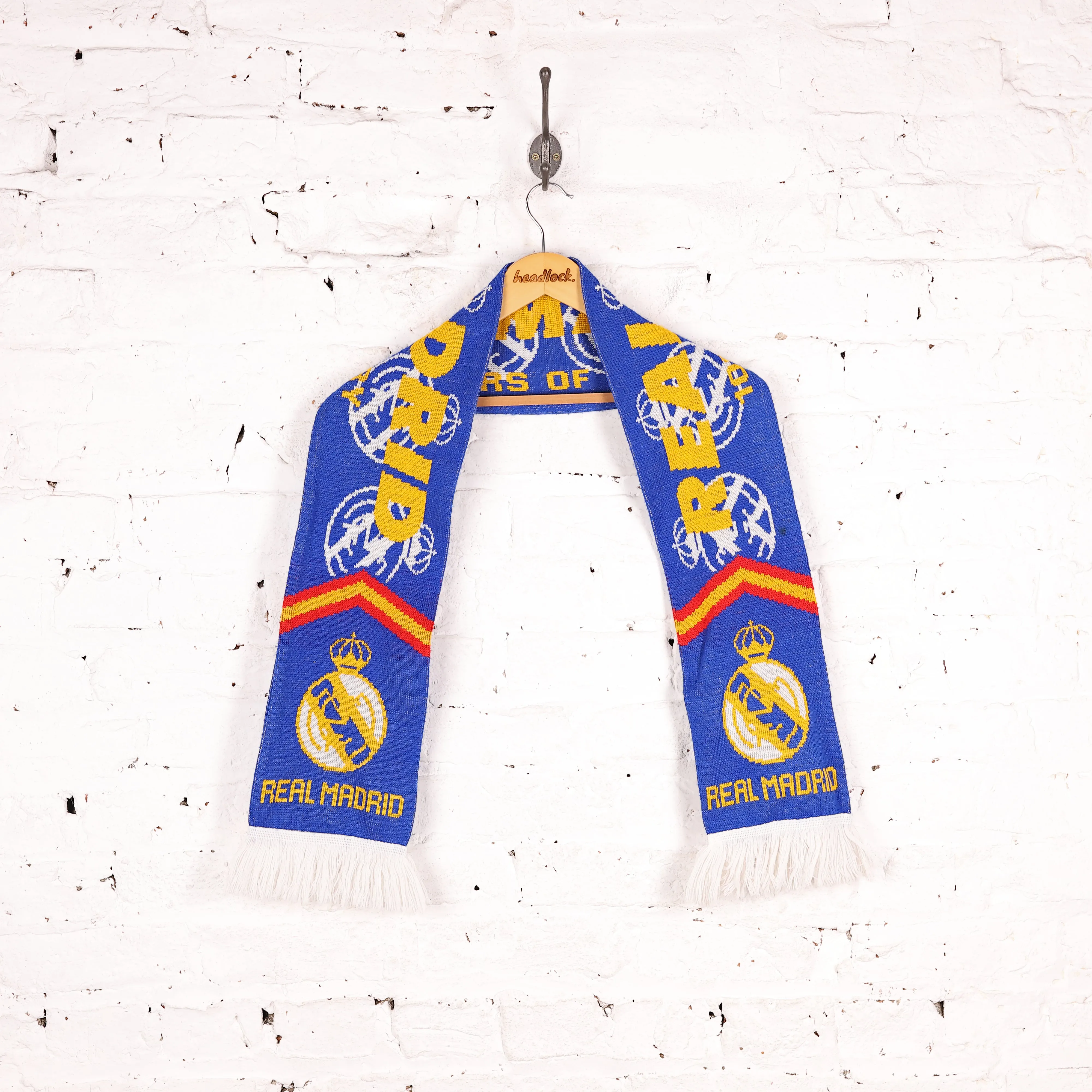 Real Madrid 100 Years Football Scarf - Blue - One Size