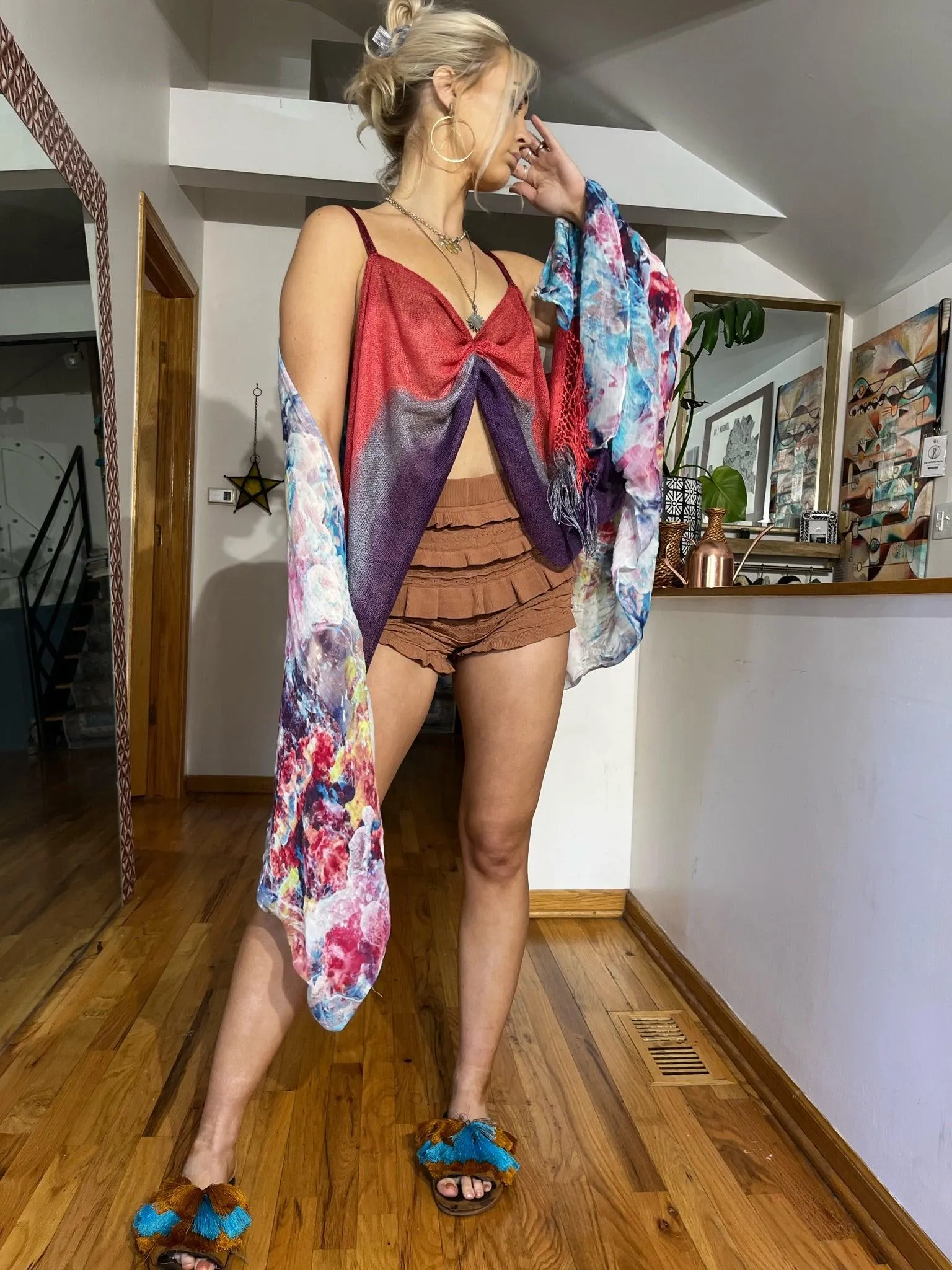 Reclaimed Hyperspace Cruise Scarf Top