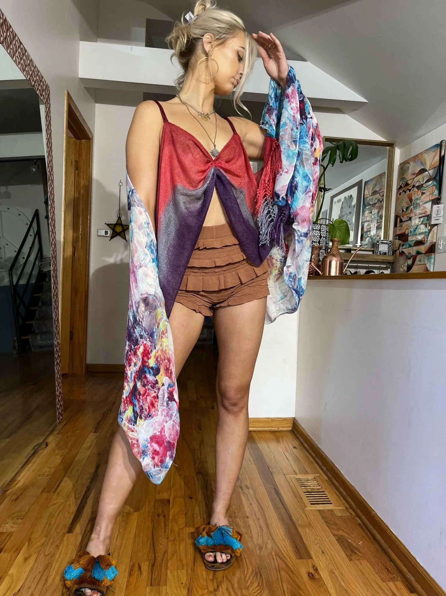 Reclaimed Hyperspace Cruise Scarf Top