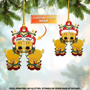 Reindeer Couple - Shaped Ornament