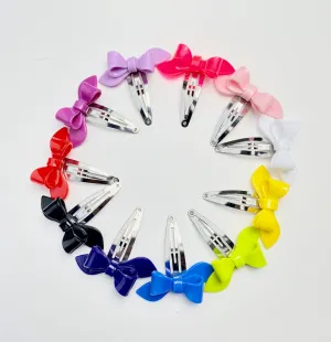 Rosane Bow Solid Colors Snap Clips -