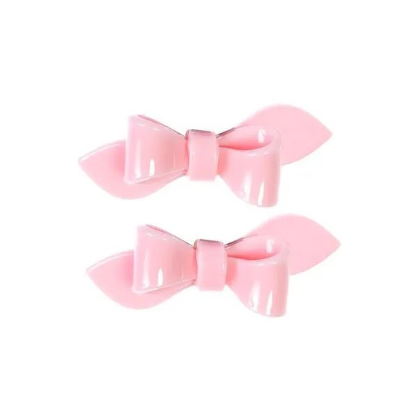 Rosane Bow Solid Colors Snap Clips -