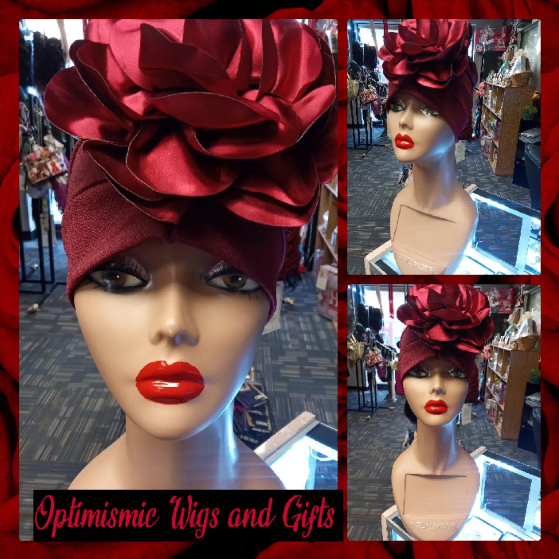 Rose Floral Headwraps $17 Optimismic Wigs and Gifts Shop West St Paul MN