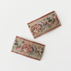 Rose Vintage Ribbon 2in Snap Clip