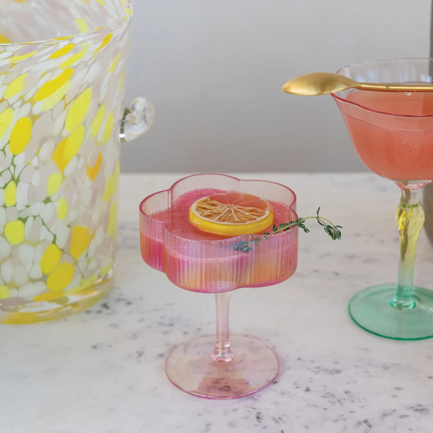 Rosie Coupe Flower Glass