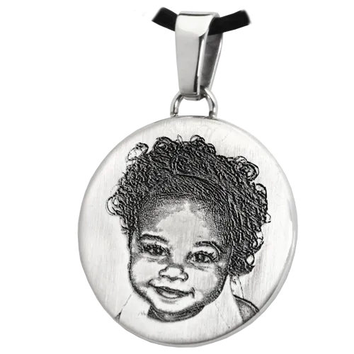 Round 3D Photo Pendant