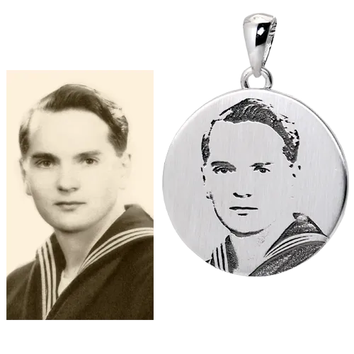 Round 3D Photo Pendant