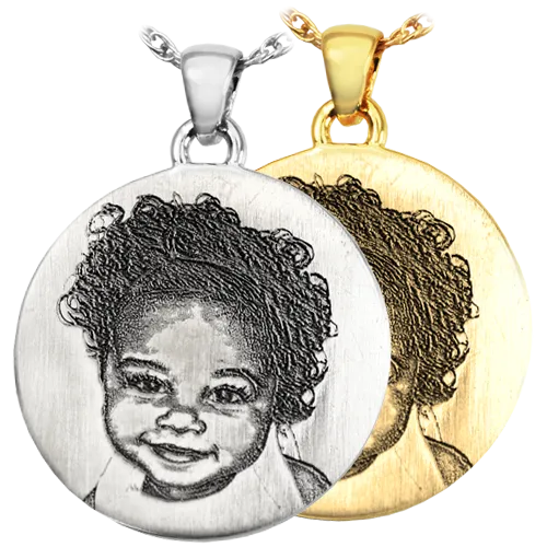 Round 3D Photo Pendant