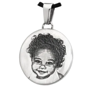 Round 3D Photo Pendant