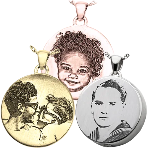 Round 3D Photo Pendant