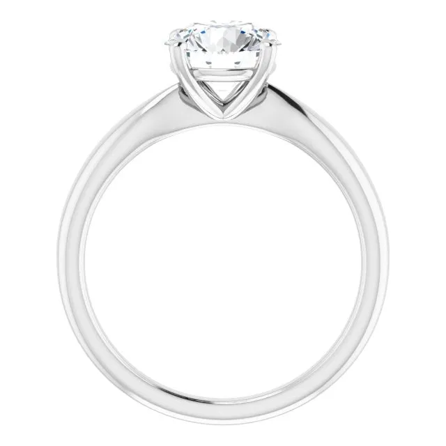Round Diamond Four Prong Solitaire Engagement Ring