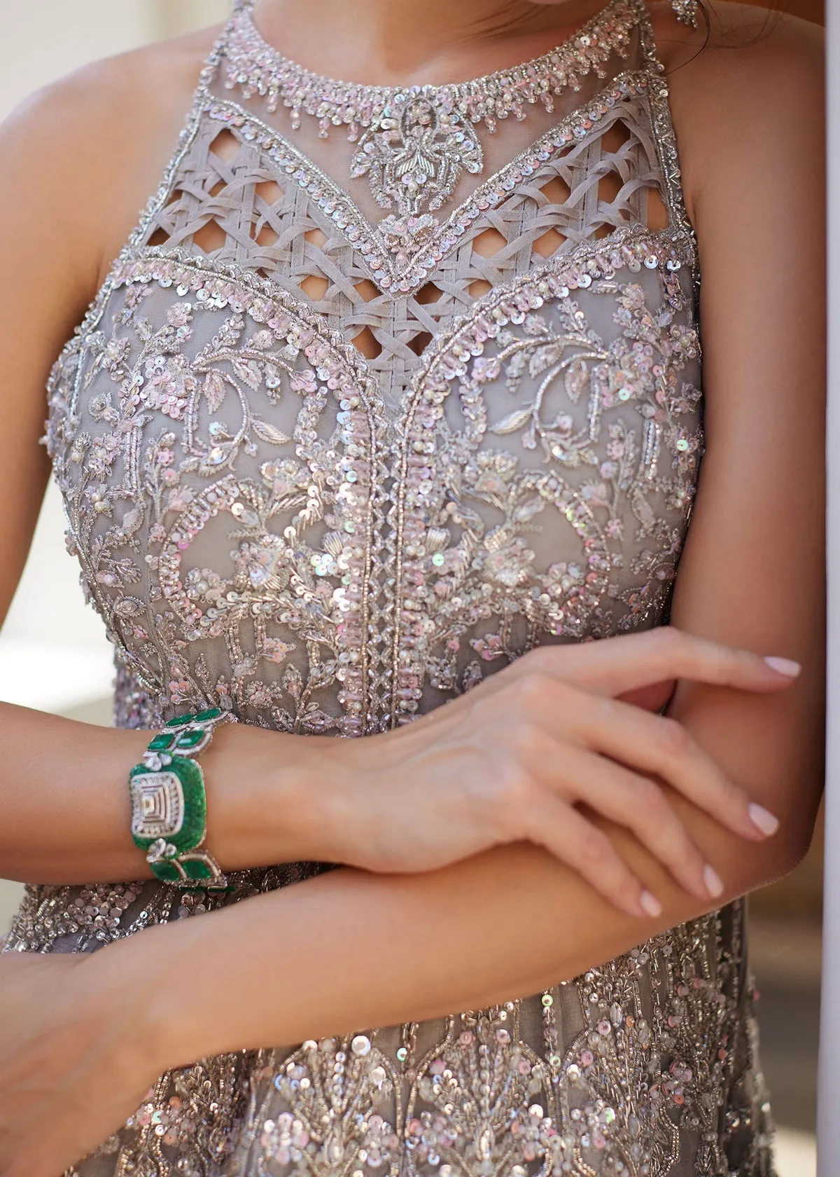 Royal Pakistani Bridal Gown and Dupatta Wedding Dress