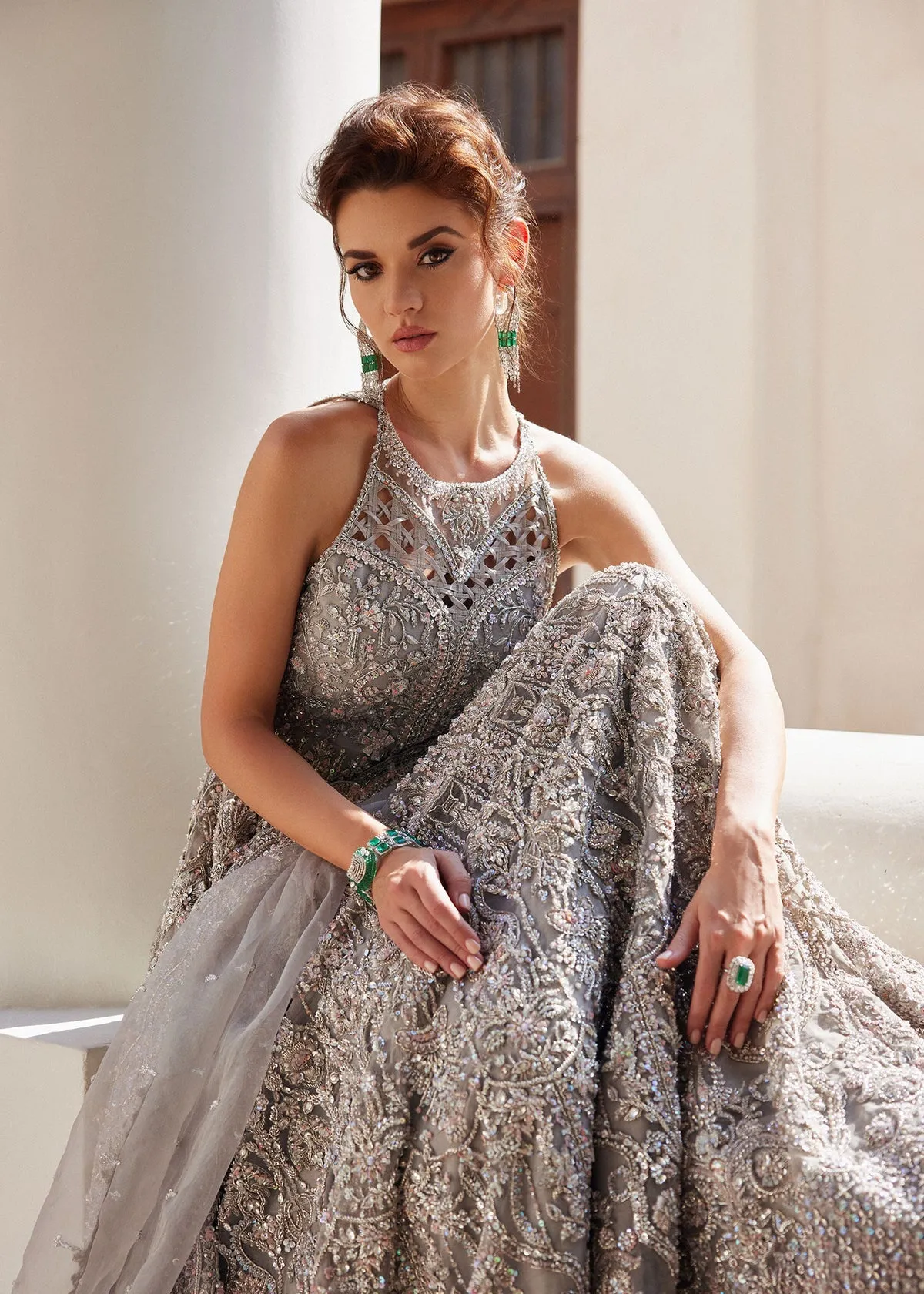 Royal Pakistani Bridal Gown and Dupatta Wedding Dress