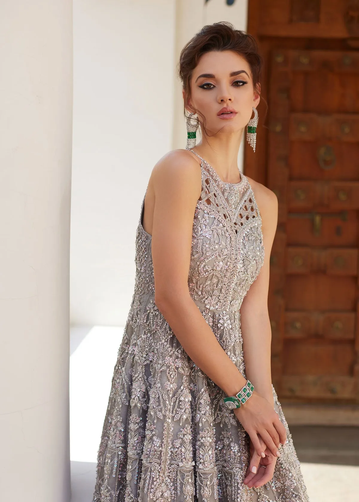 Royal Pakistani Bridal Gown and Dupatta Wedding Dress