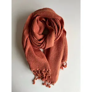 Rulo -  Cotton Waffle Scarf- Olive