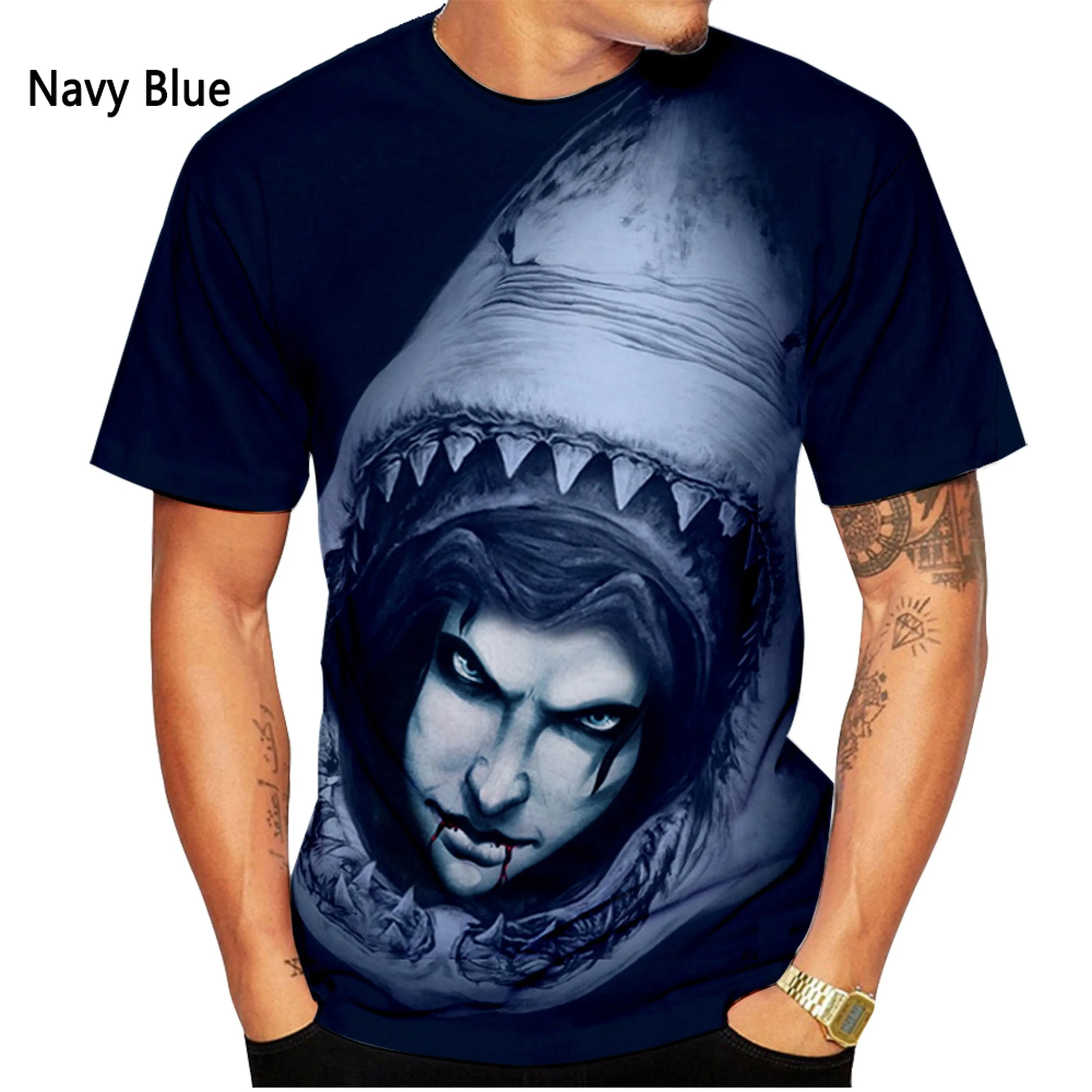 Scuba diving T-Shirt for Men | Shark 3D Print Casual T-shirt