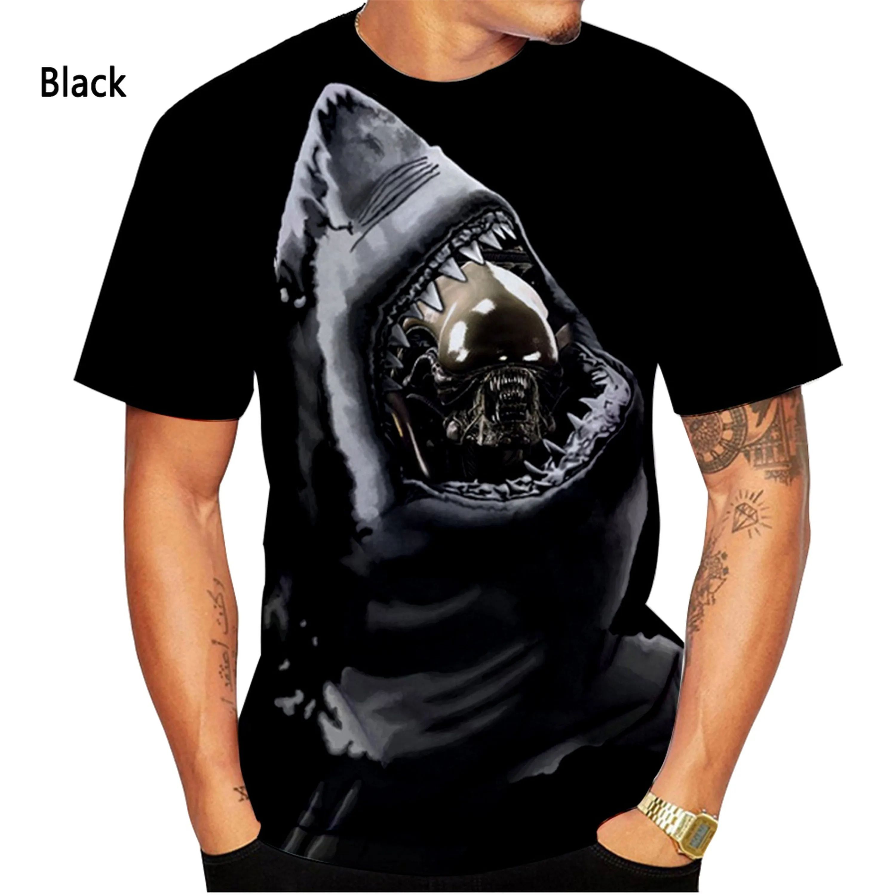 Scuba diving T-Shirt for Men | Shark 3D Print Casual T-shirt