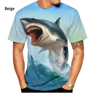 Scuba diving T-Shirt for Men | Shark 3D Print Casual T-shirt