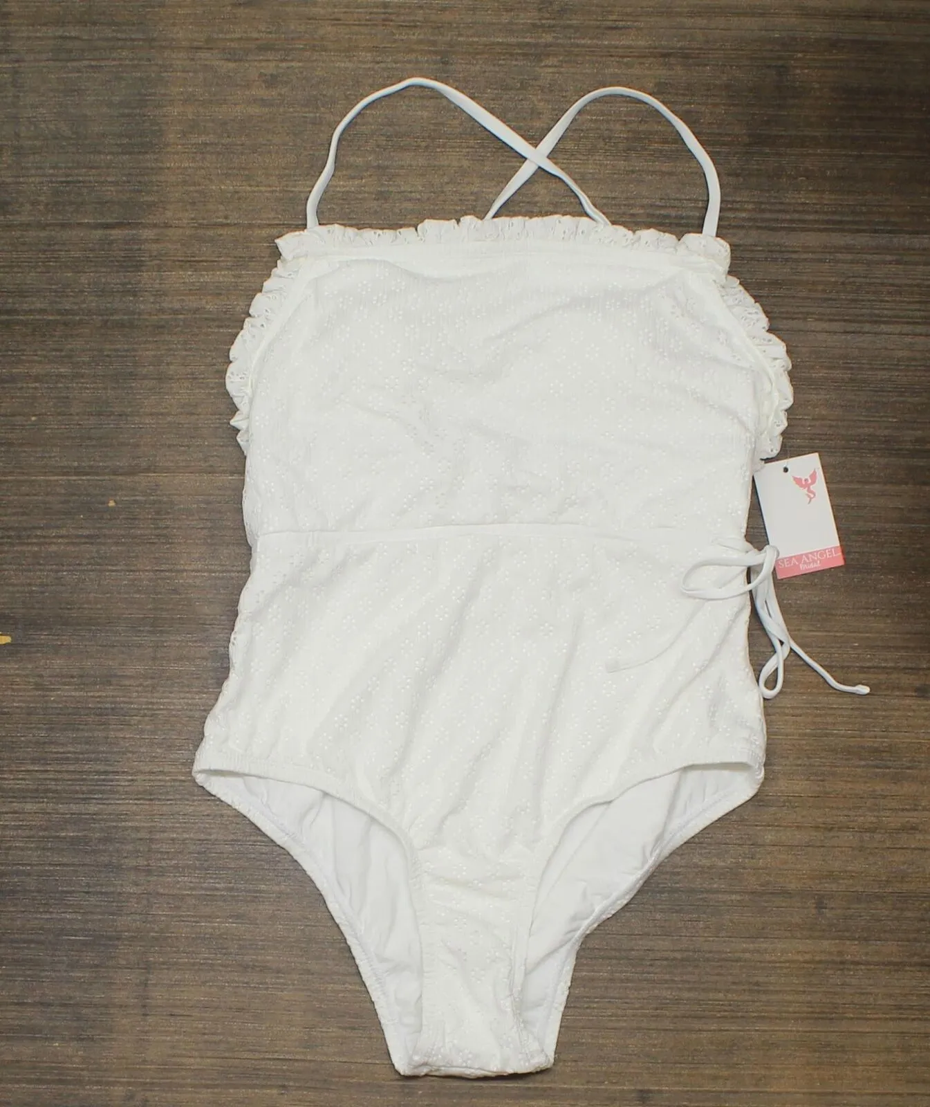 Sea Angel Women's Florence Ruffle Edge Eyelet One Piece Swimsuit