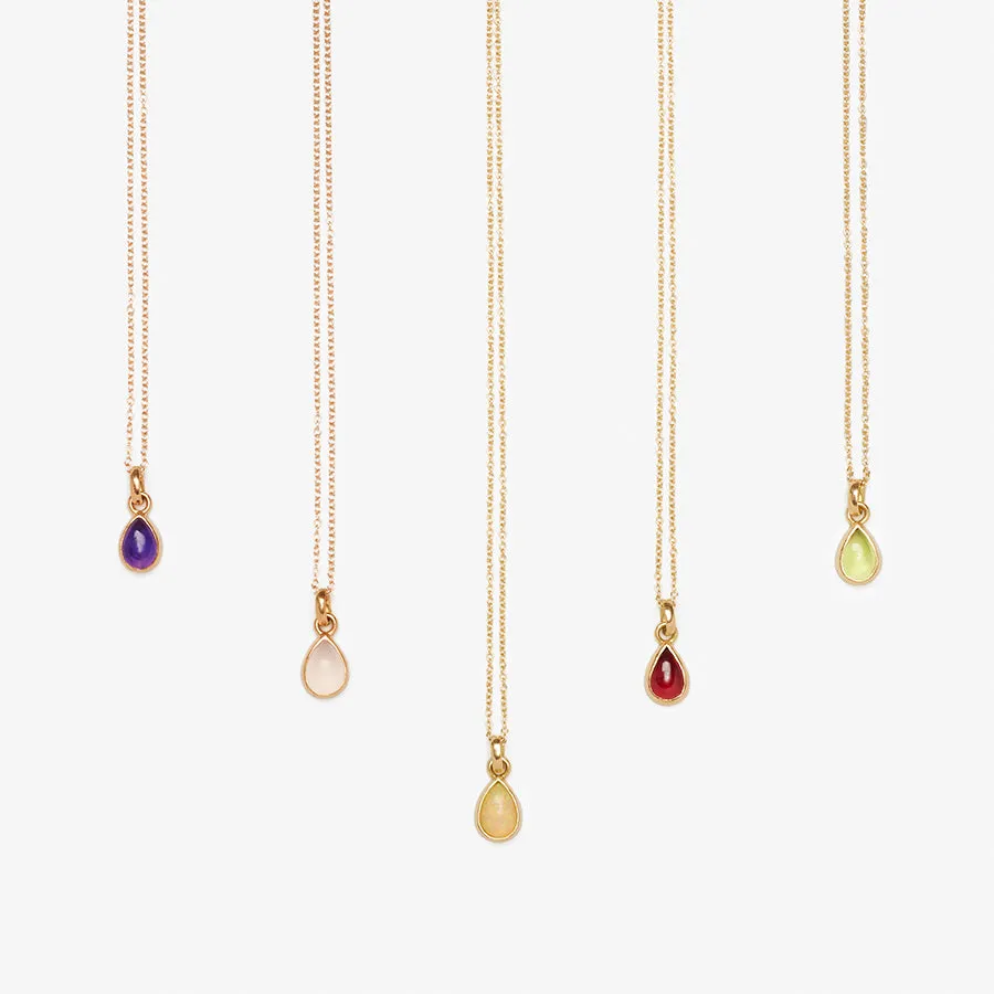 Sedona Pear Shape Garnet Pendant in 20K Peach Gold