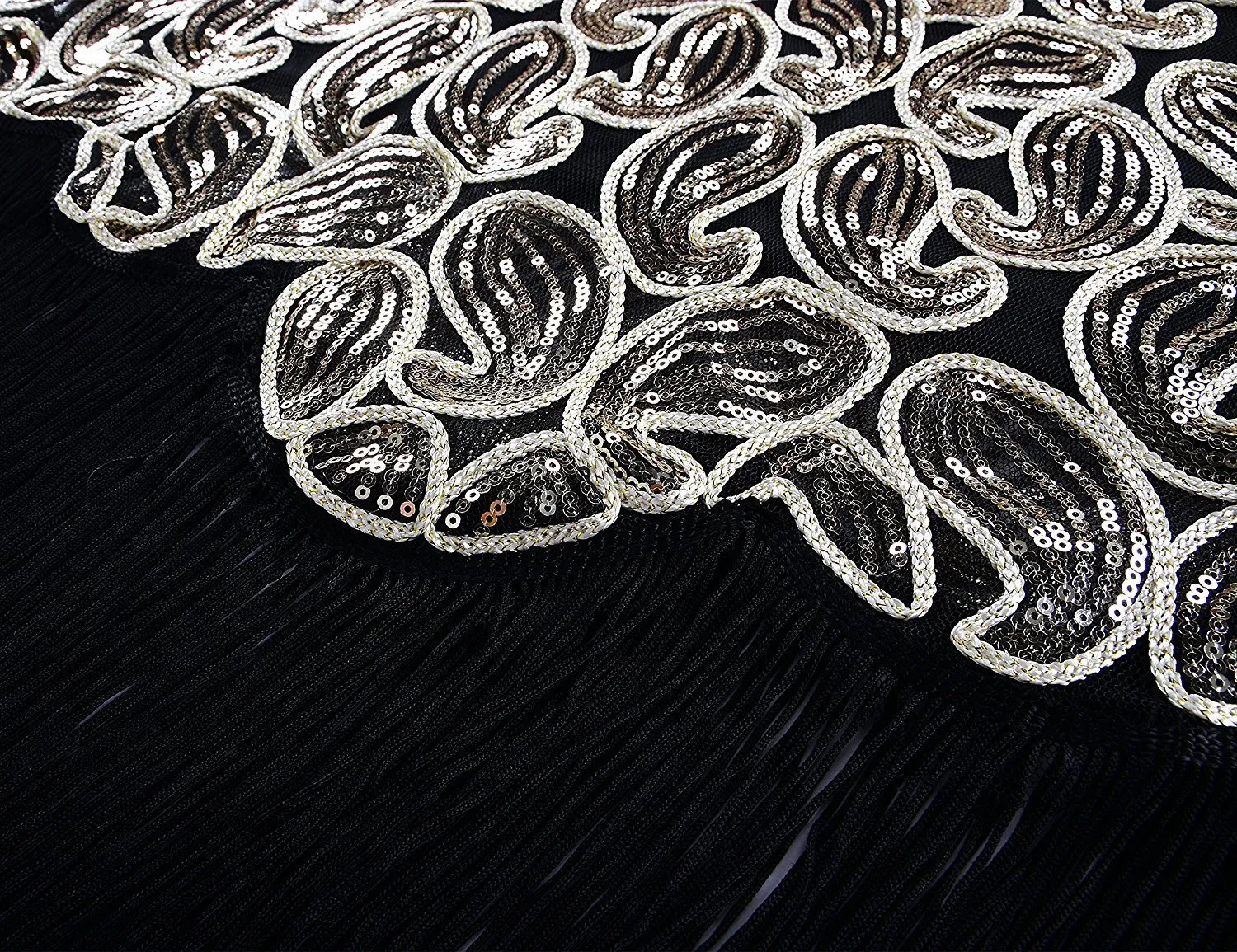 Sequined Paisley Pattern Classic 1920s Style Flapper Dress Great Gatsby Party|JaosWish