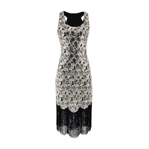 Sequined Paisley Pattern Classic 1920s Style Flapper Dress Great Gatsby Party|JaosWish