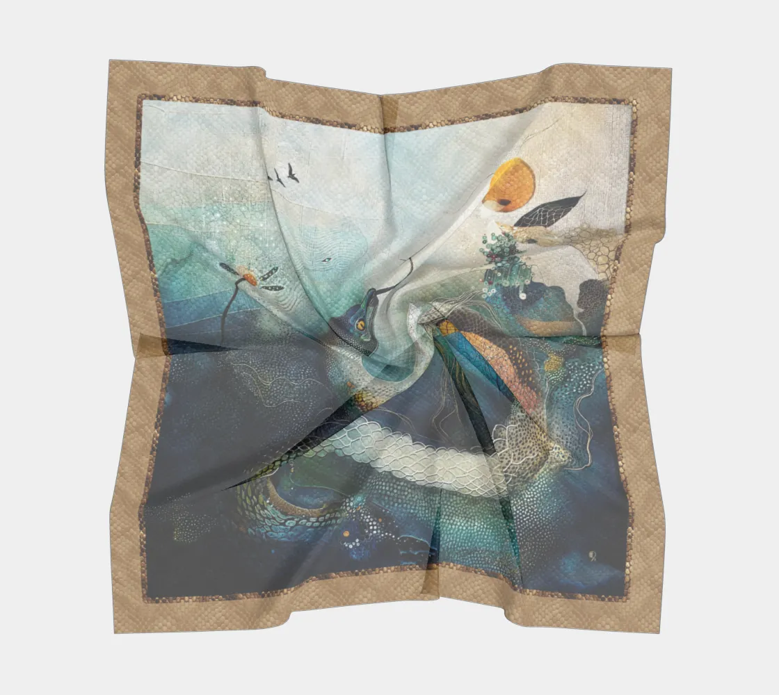 Serpent Wisdom Pure Silk Scarf