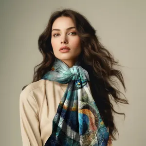 Serpent Wisdom Pure Silk Scarf