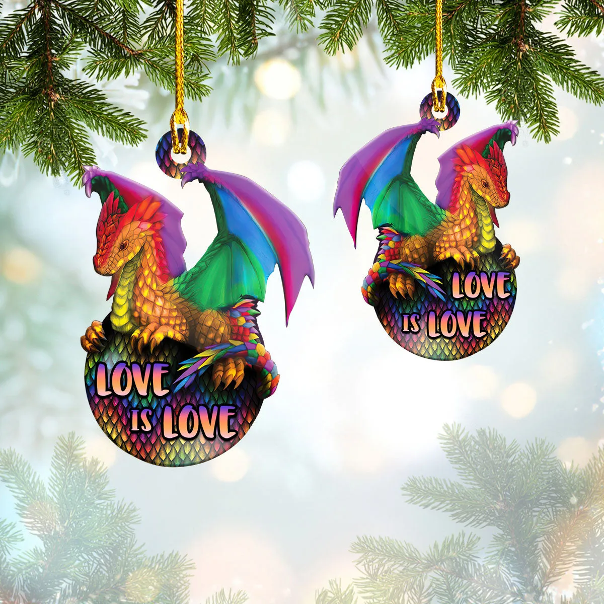 Shaped Ornament - Dragon Lgbt