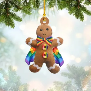 Shaped Ornament - Gingerbread Lgbt