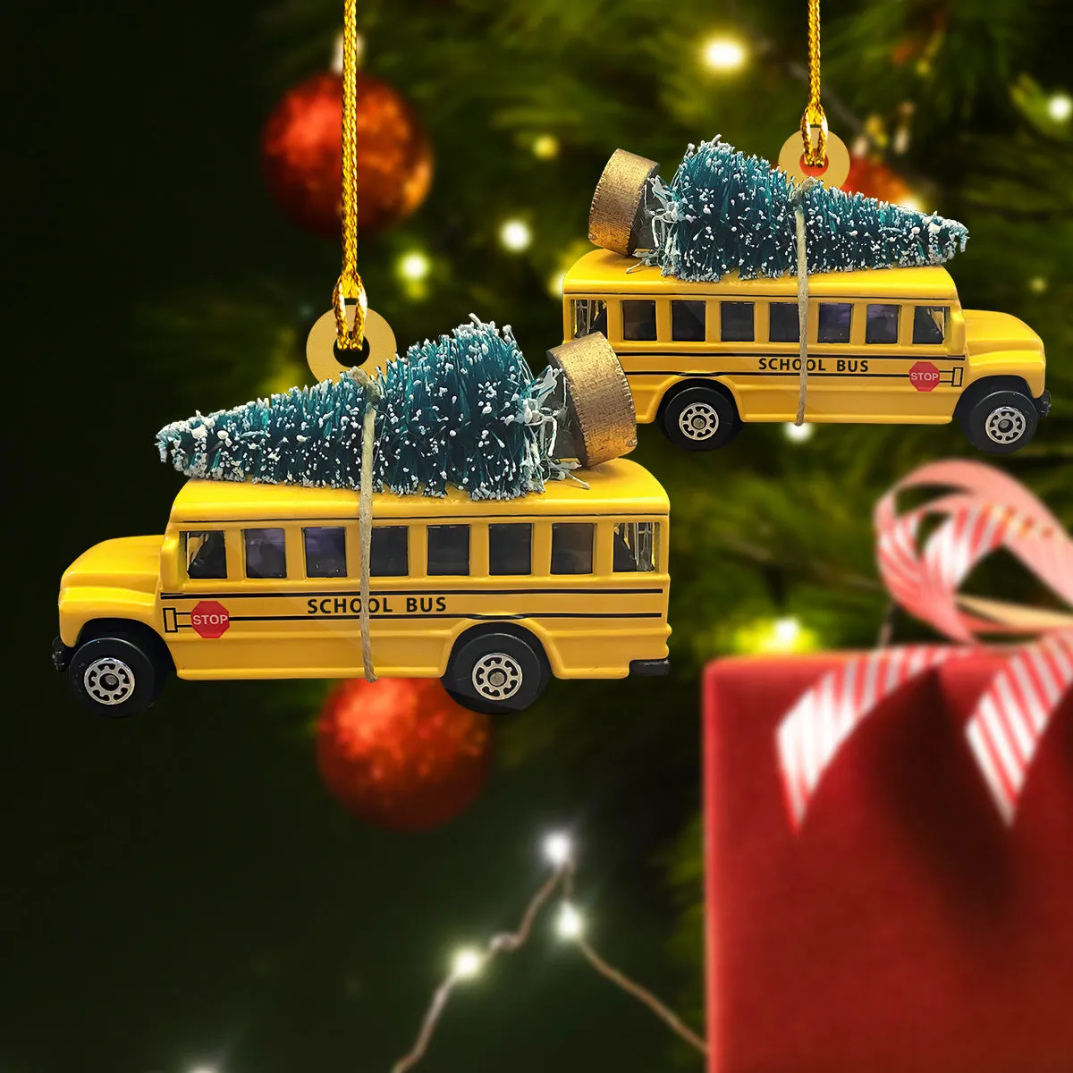 Shaped Ornament - School Bus
