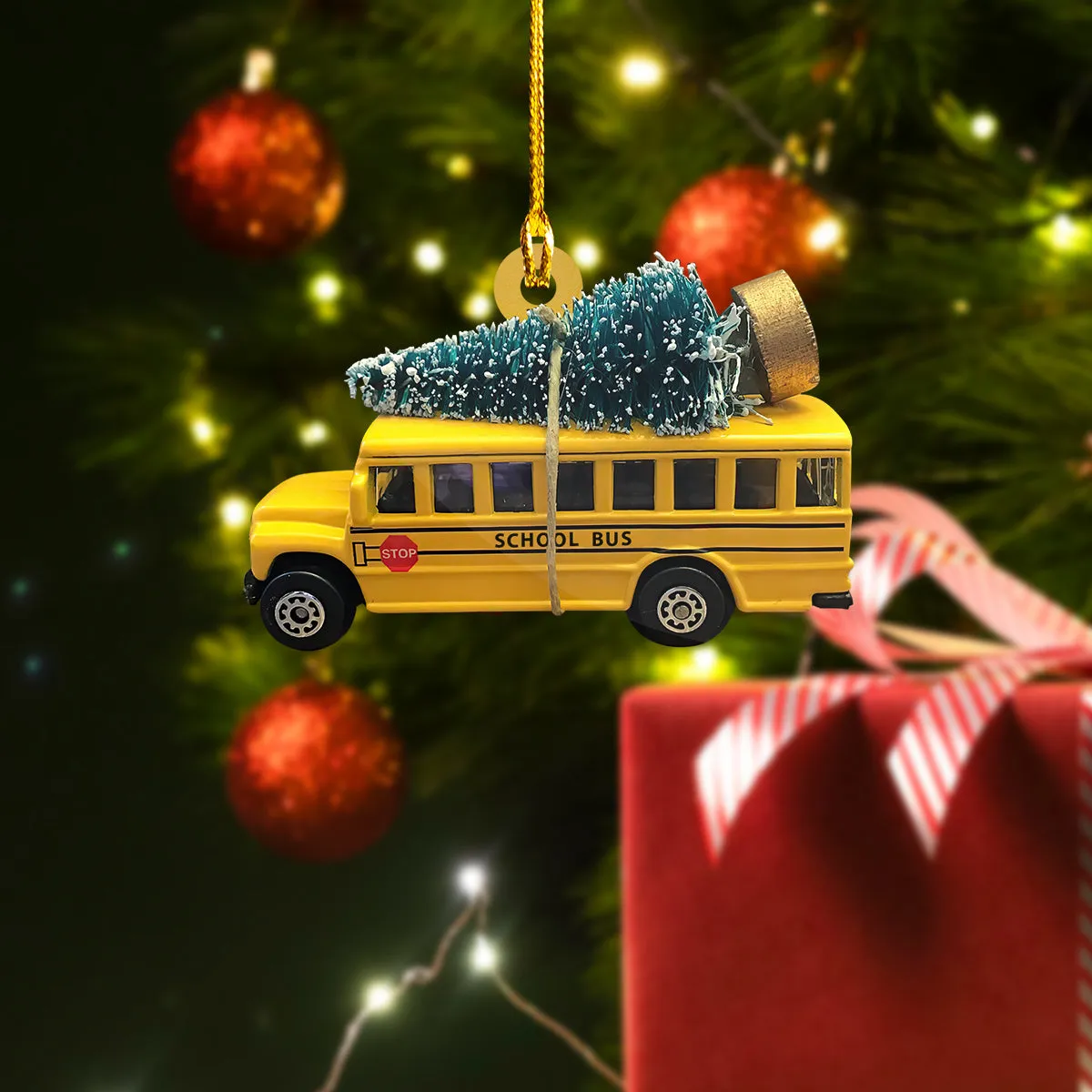 Shaped Ornament - School Bus