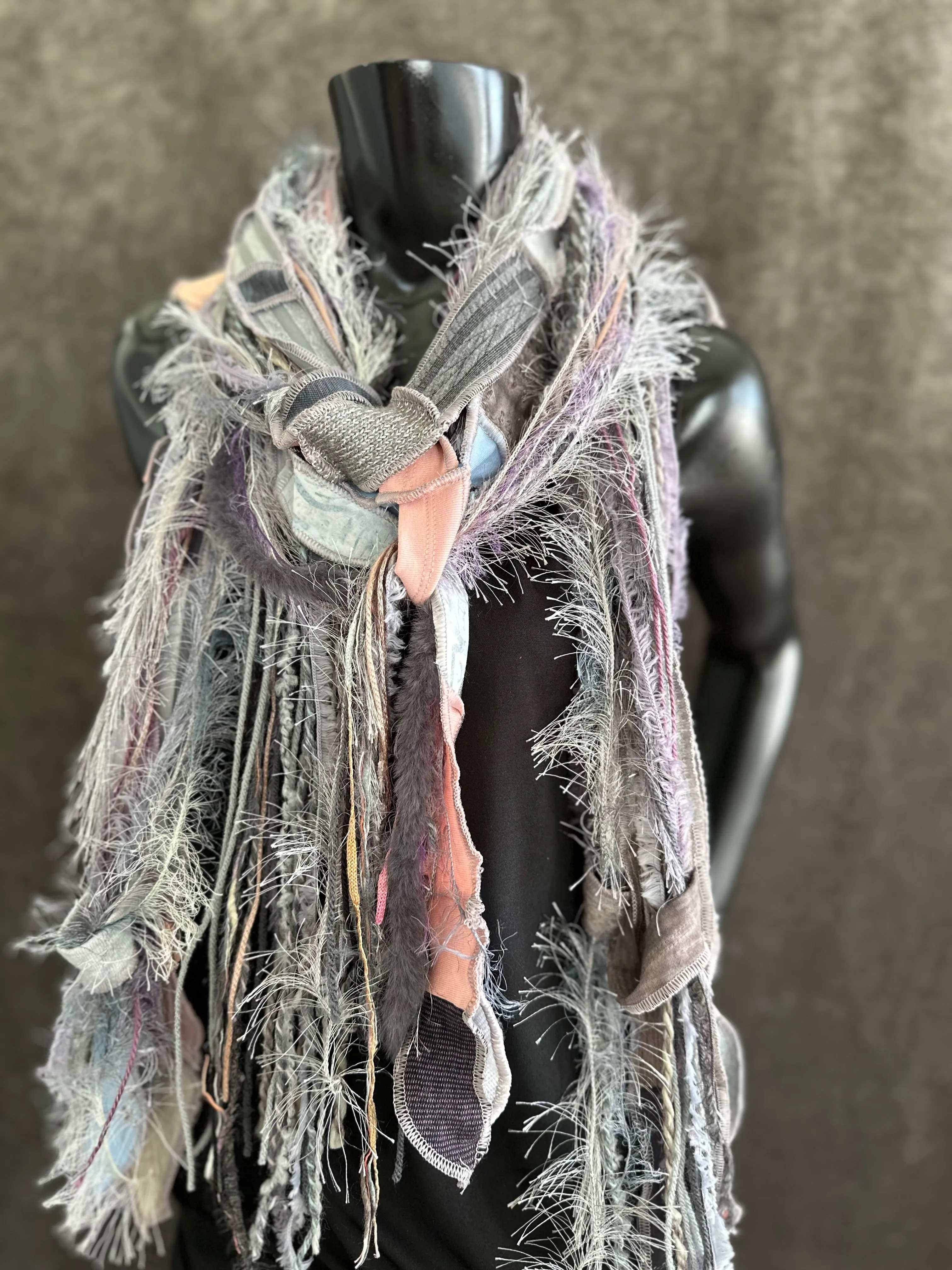 Shreds Fringie Scarf, street style scarf, boho chic scarf