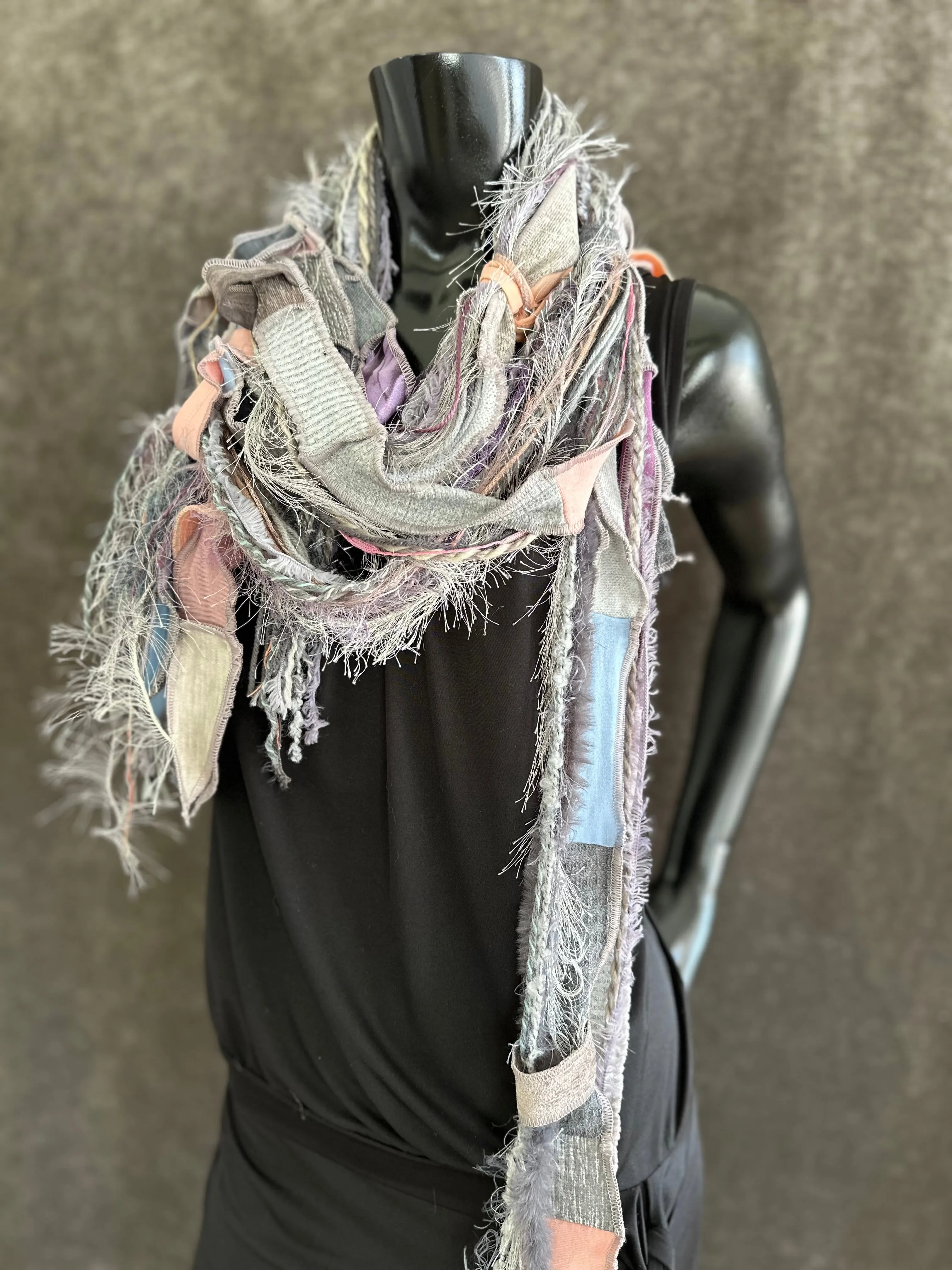 Shreds Fringie Scarf, street style scarf, boho chic scarf