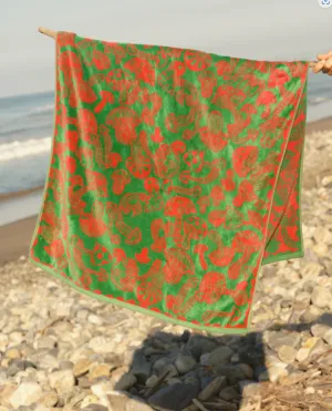 SHROOM TOWEL - GREEN/PINK