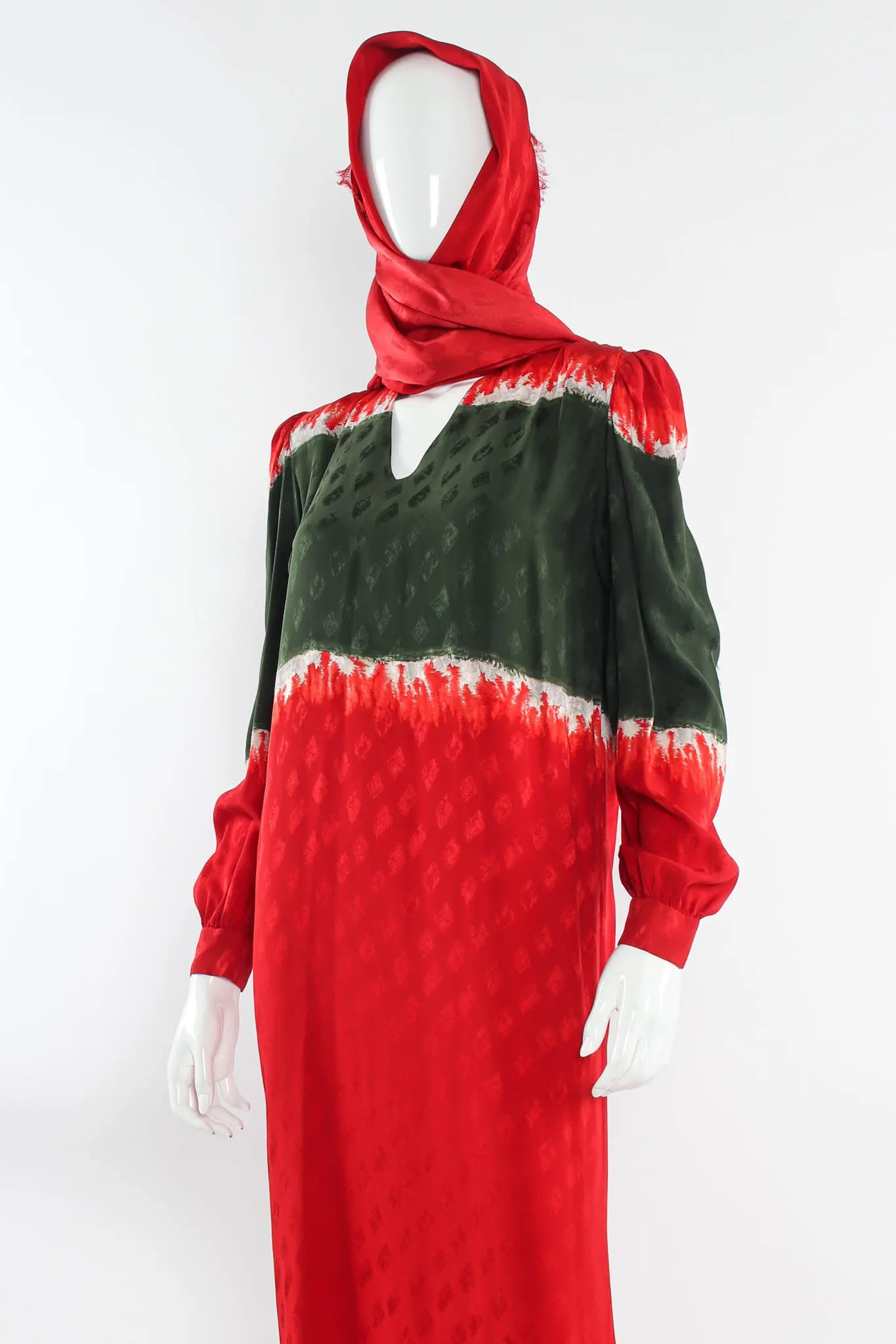 Silk Stripe Dye Tunic Dress