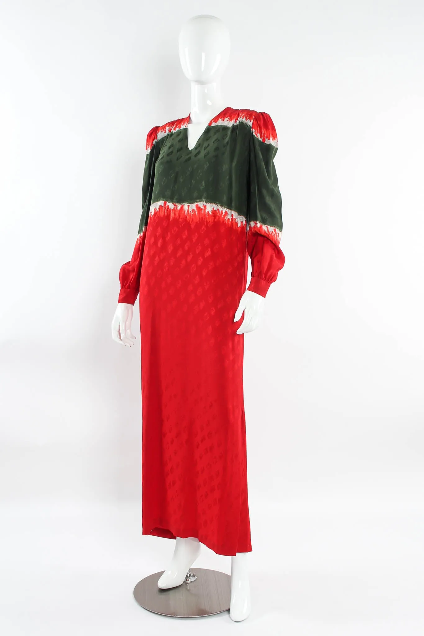Silk Stripe Dye Tunic Dress
