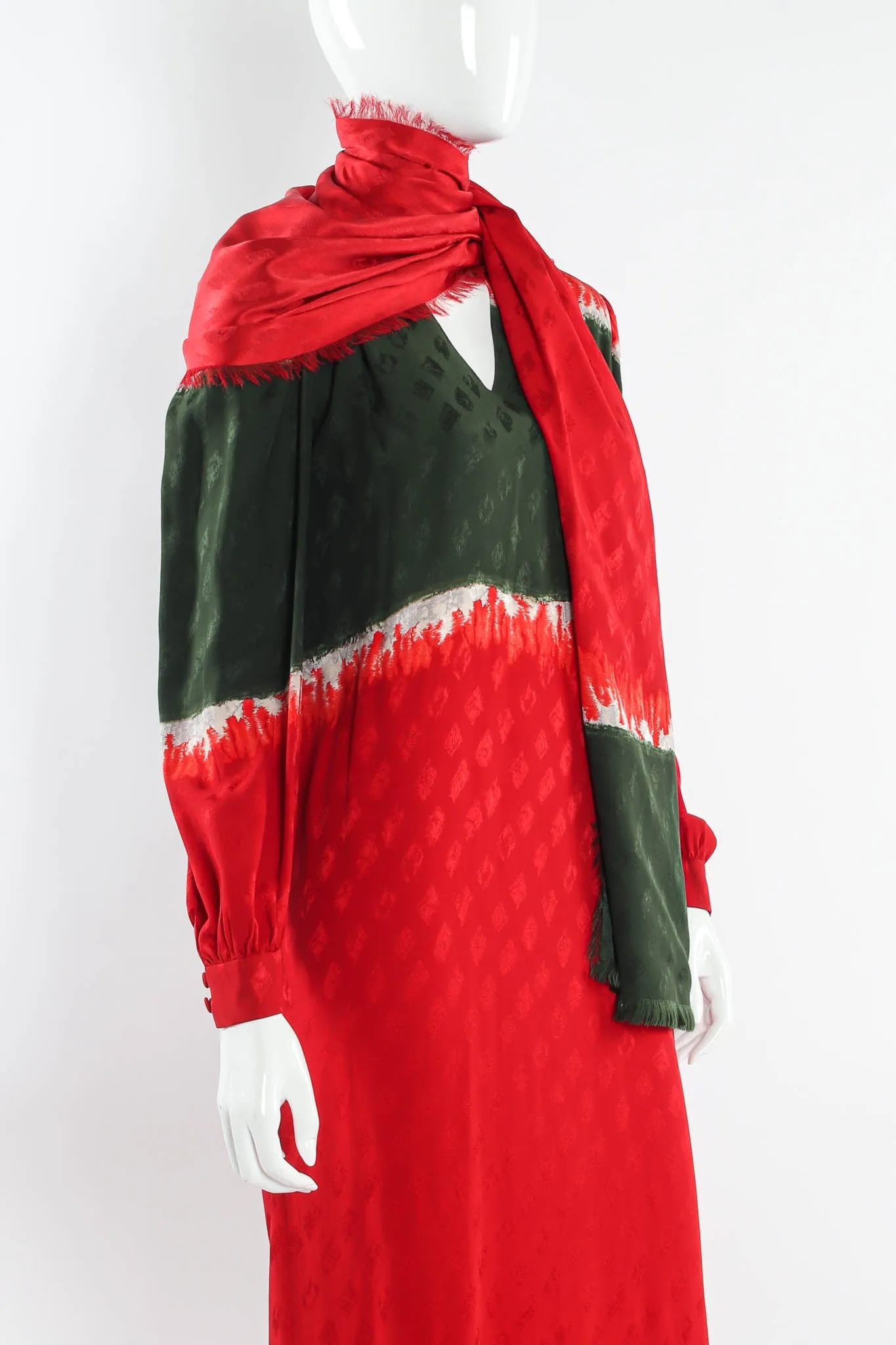 Silk Stripe Dye Tunic Dress